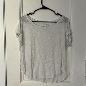 Ann Taylor Casual White Tee Size Large